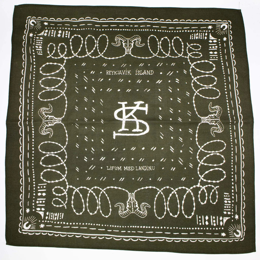 K&S hálsklútur - Bandana - grænn