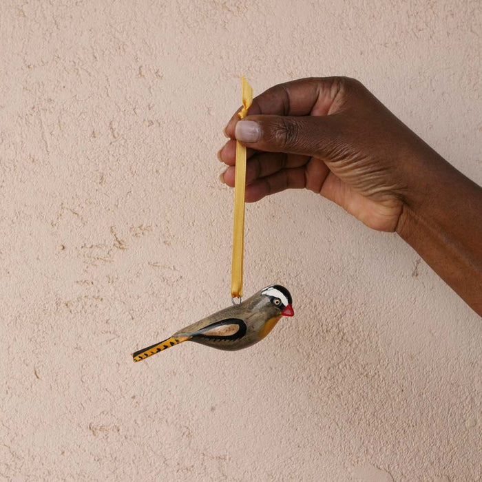 Handgerður fugl frá Mifuko - grábrúnn (2106)