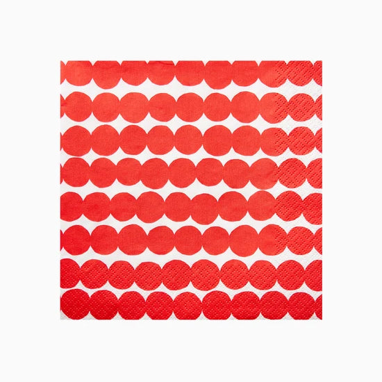 Marimekko servíettur - Räsymatto rauðar