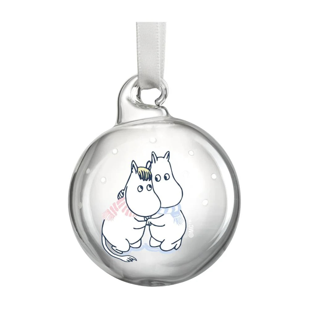 Múmínálfarnir í snjónum - jólakúlur - 4 í pakka