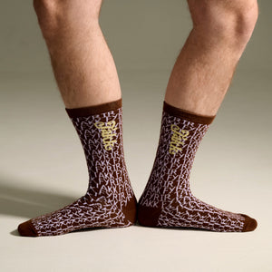 Mottumarssokkar - viðhafnarútgáfa - brúnir