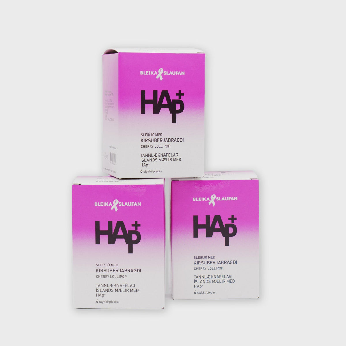 Hap+ sleikjó - 6 stk í pakka