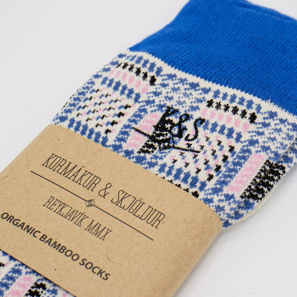 K&S bambussokkar - bláir og bleikir