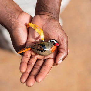 Handgerður fugl frá Mifuko - grábrúnn (2106)