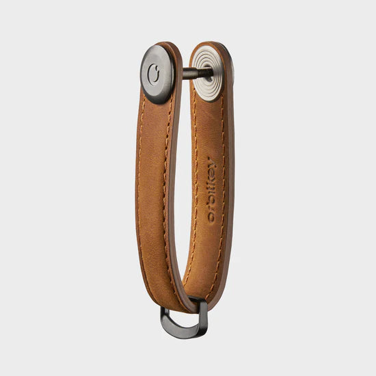 Orbitkey lyklakippa - brúnt leður