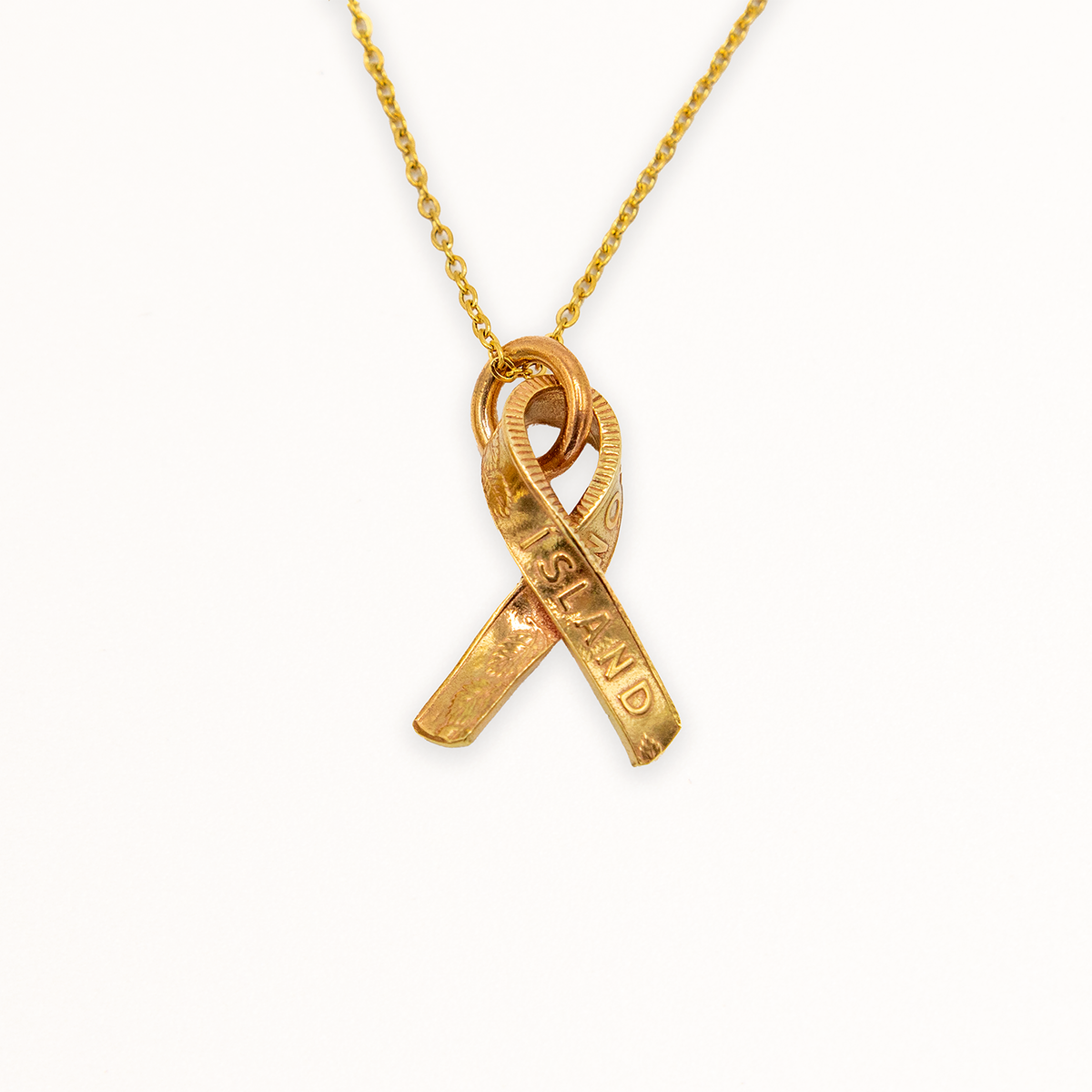 Handunnar slaufur úr gamalli mynt