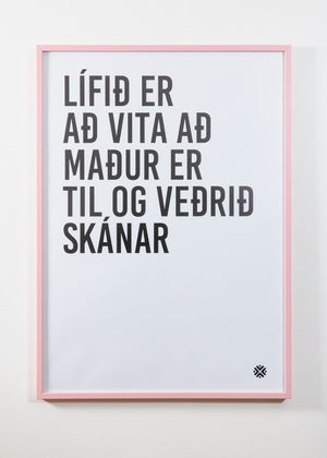 Lífið er ... veggspjald 50x70 cm