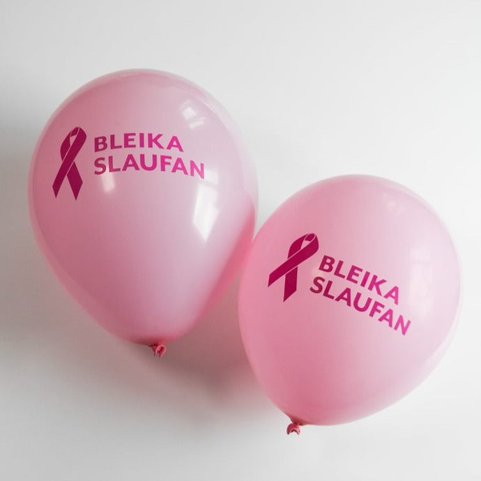 Bleika slaufan - blöðrur 10 stk.