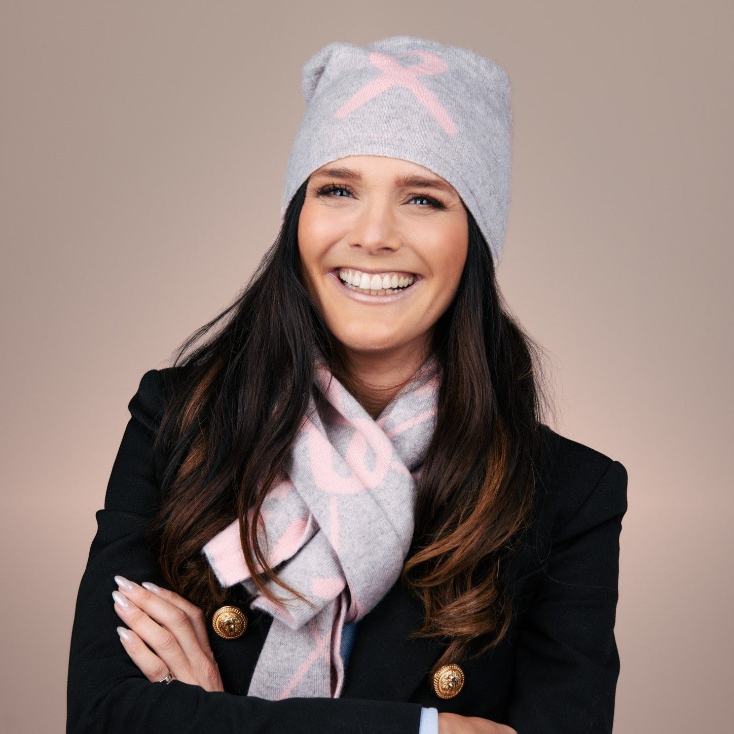 Húfa fyrir Bleiku slaufuna